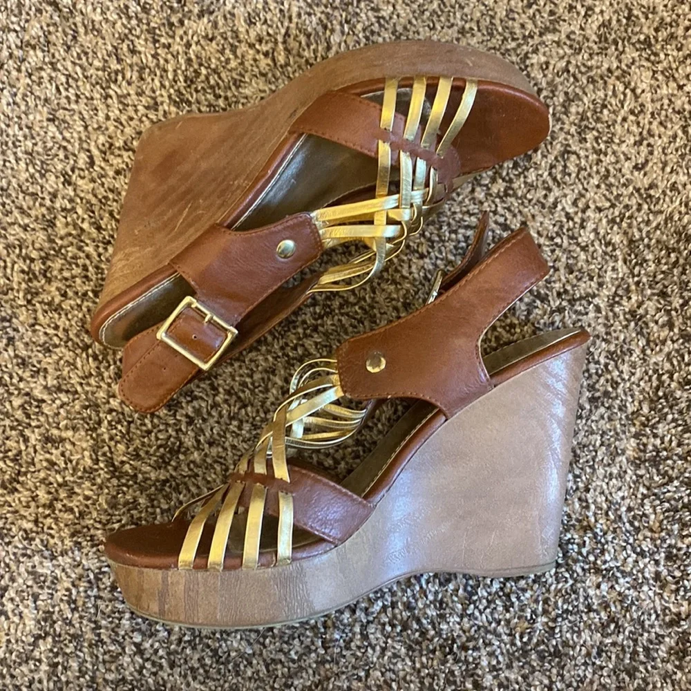 Wedge Strappy Heels